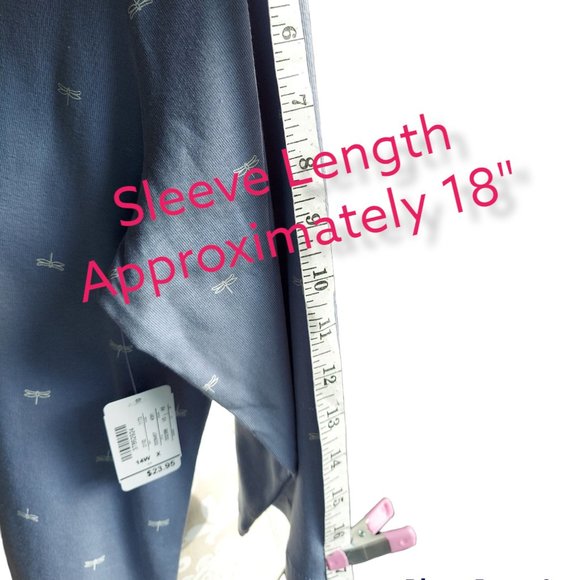 C J Banks 3/4 Sleeve Top with Dragonflies Women's Size 14W - Picture 6 of 6